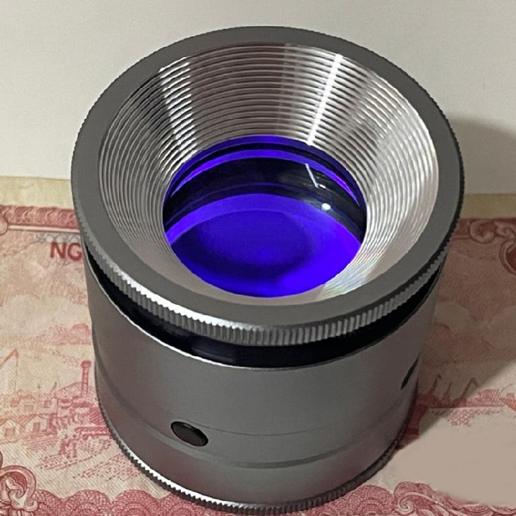 Lupe mit Skala LED-Licht 10X Vergrößerungsglas für Schmuck Briefmarkeninspektion Handheld Vergrößerungslinse Augenlupe
