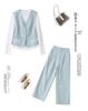 2025 Spring/Summer Women's Fashion Vest Set: Elegant, Slimming, Age-Defying Three-Piece Outfit for Young Mothers