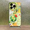 Custodia per Telefono Per iPhone 16,15,14,13,12,11,Pro,XS,Max,Plus,Mini,SE Verde S-Smiski Caramella Opaca Cover Antiurto
