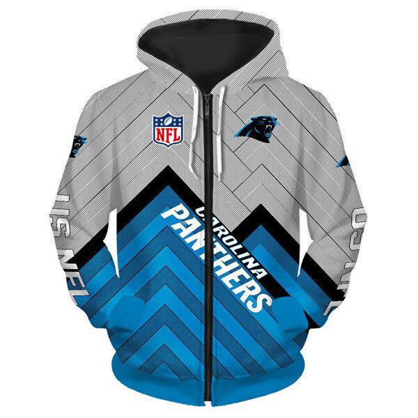 Europäischer und amerikanischer Herren- und Damen-Pullover mit Digitaldruck NFL-Fußball durchgehender Reißverschluss Kapuzenpullover, Strickjacke