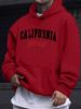 Printed Drawstring Sweatshirt Hooded Pullover Sweatshirt