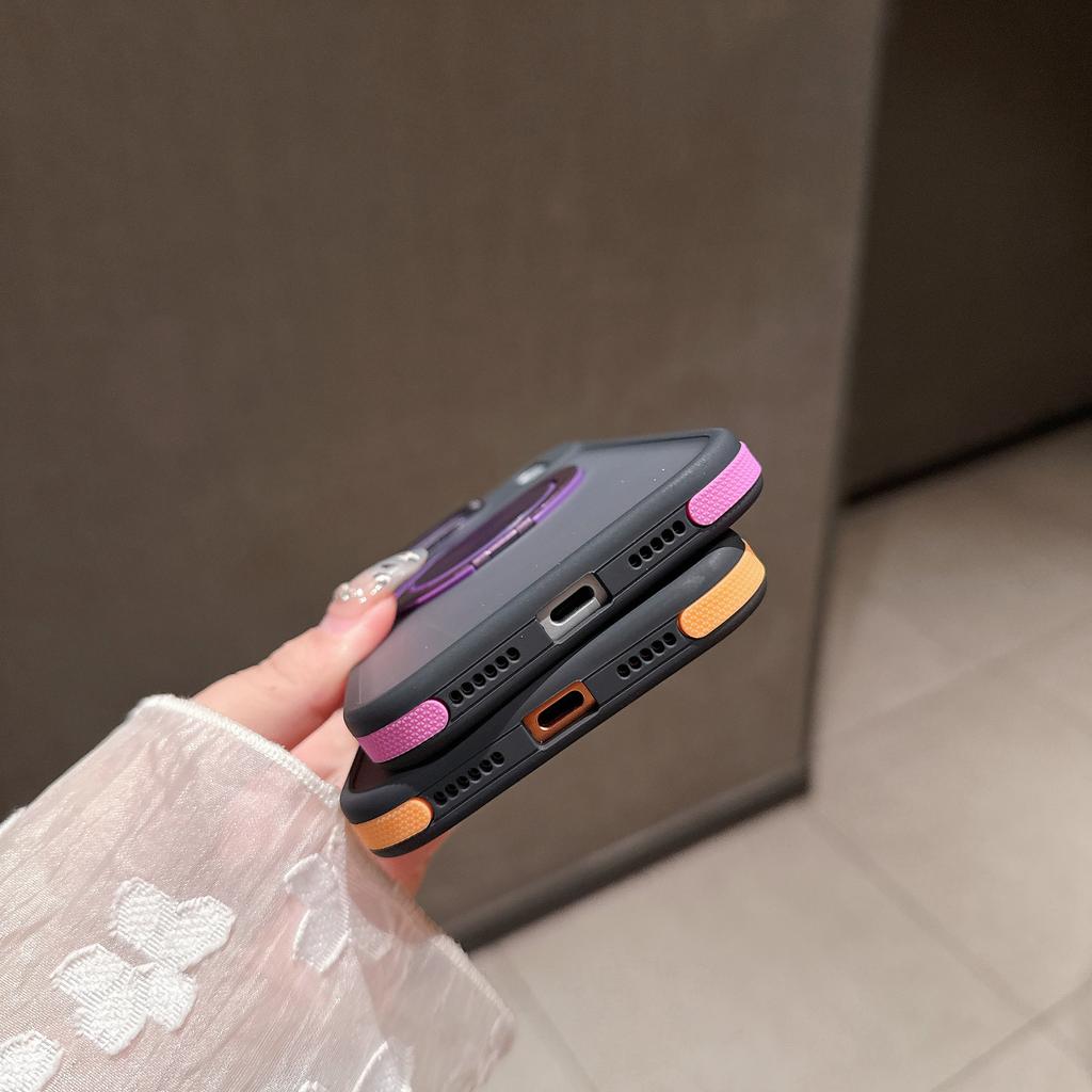 For iPhone 17 Pro Max Case Compatible with MagSafe Rotating Kickstand Skin Touch PC TPU Phone Cover