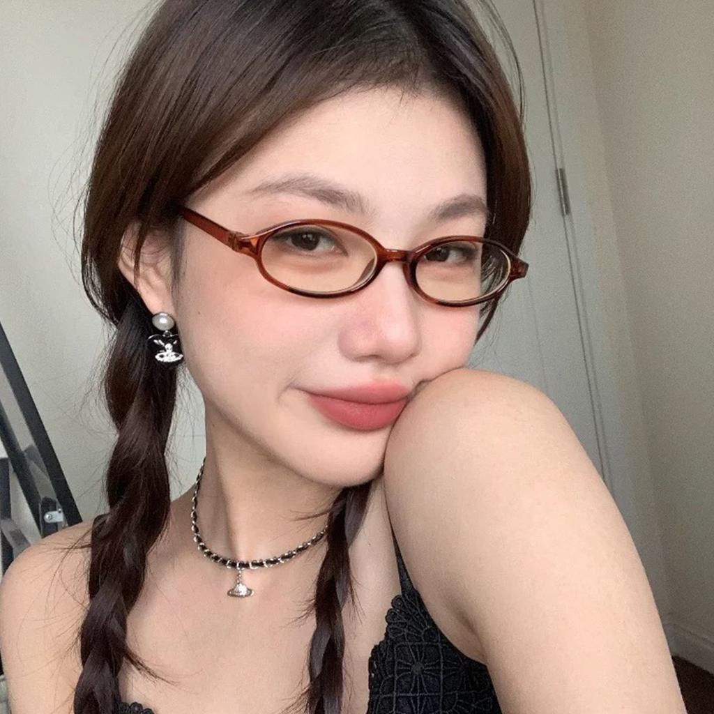 Retro Ovale Brille Kleiner Rahmen Brille Blaulichtfilter Brille Weiblich Computer Lese Optische Brille