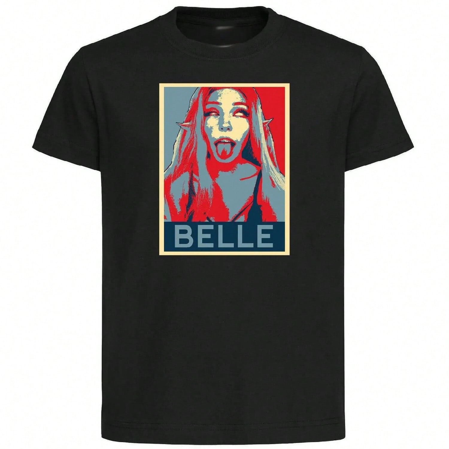 Black T-Shirt - Danmachi Propaganda - Hestia- Unisex Clothing S