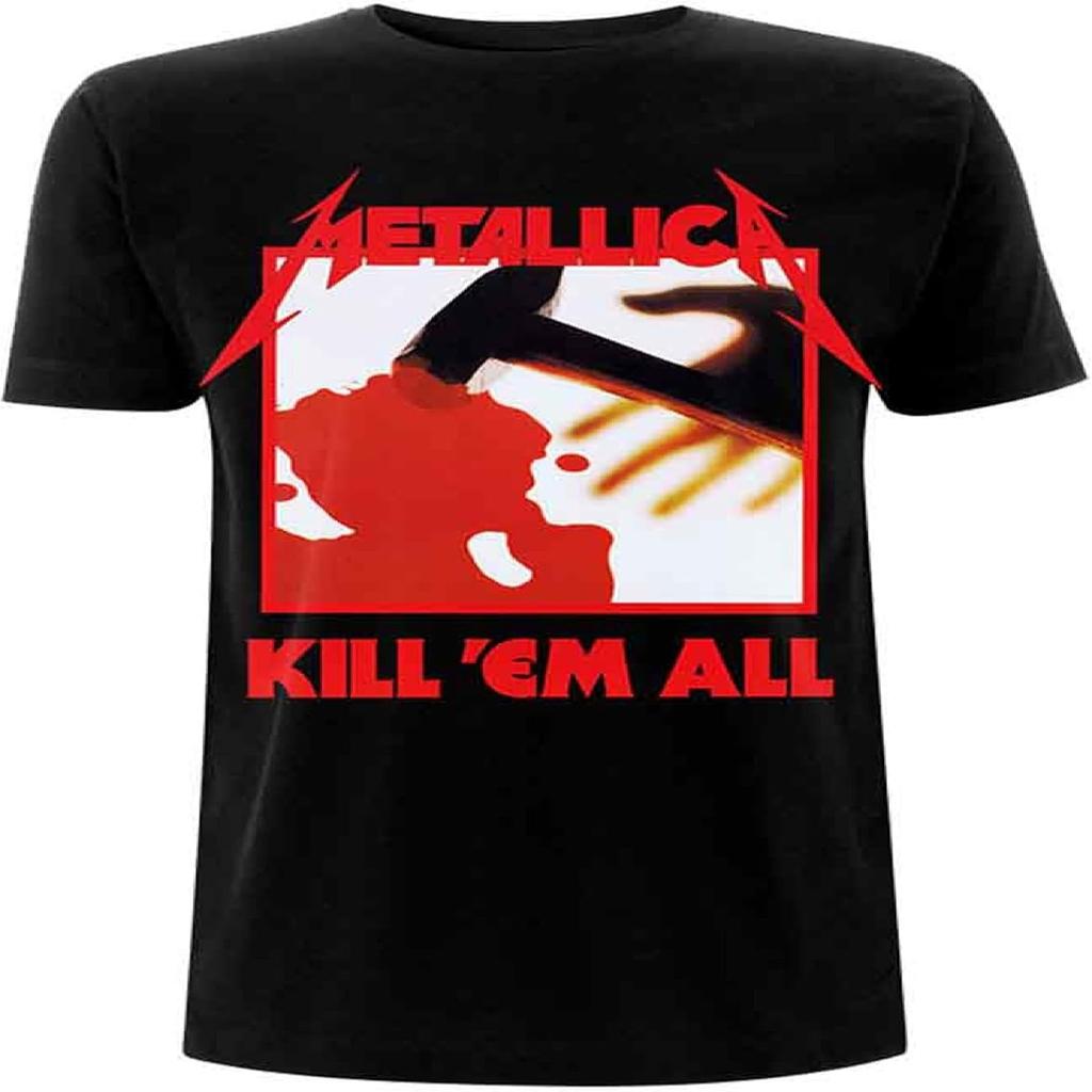 Metallica T-Shirt Kill Em All Tracks Bandlogo Offiziell Herren Schwarz