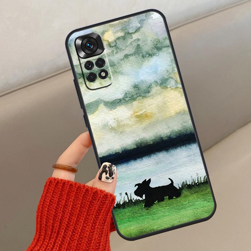 Cute Scottish Terrier Dog Phone Case For Xiaomi Redmi Note 8 9 10 11 12 Pro 11S 10S 9S 8T Redmi 10A 10C 9A 9C Cover