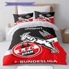 1. FC Köln Pattern Bedding Set Quilt Cover Pillowcase Home Decor Gift (1 * Duvet Cover + 2 * Pillowcase, Without Core)