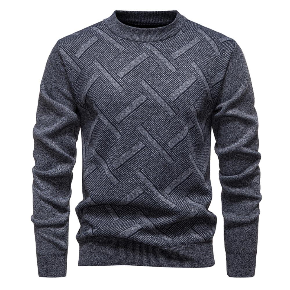 Thick Casual Round-neck Warm Knitted Sweater for Men In Autumn and Winter