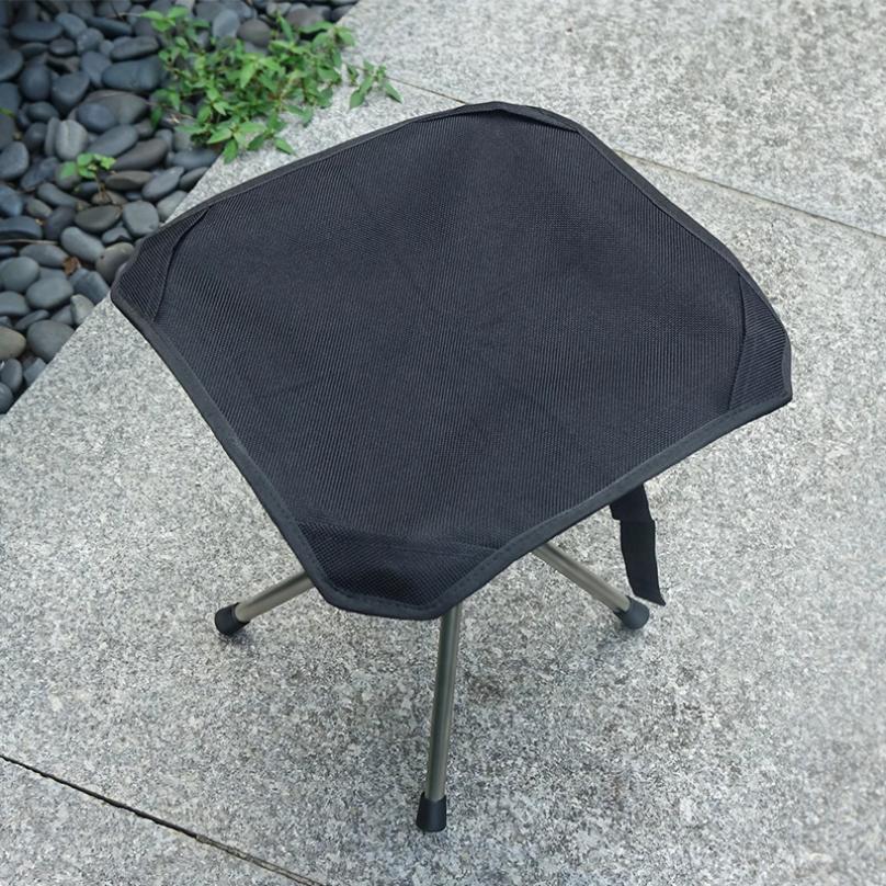 Portable Folding Stool Lightweight Stainless Steel Beach Stool Outdoor Fishing Chairs for Travel Camping Picnic BBQ