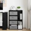 Black Oak Effect Sideboard with Drawers 60 x 33.5 x 84 cm