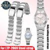 Para pulseira de relógio Casio 1343 LTP-2069D/2083D/1410D pulseira de aço inoxidável maciço convexa corrente de relógio acessórios femininos Pulseira de relógio