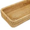 Rattan Tray Tabletop Organization Hand Woven Snack Storage Basket Multifunctional Serving Tray