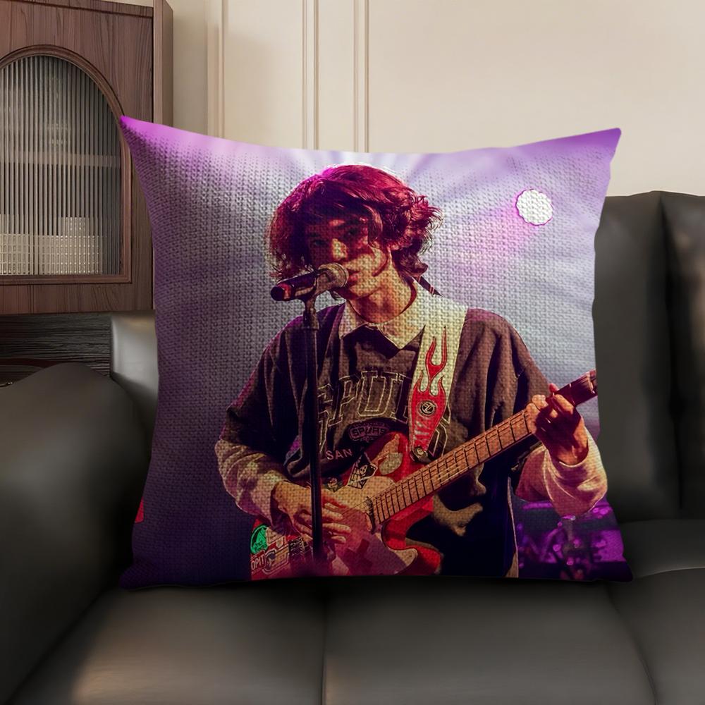 Singer CConan GGray Cushion Cover Natural Linen Organic Fabric DoubleSided Printing Sofa Home Decor Gift Pillow Case