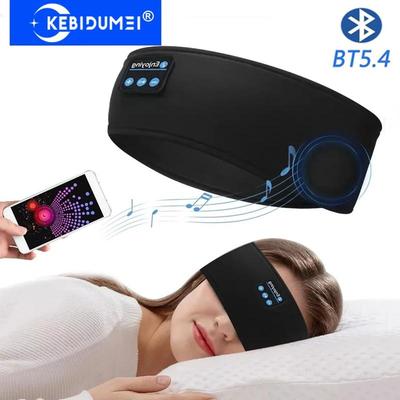 Bluetooth 5.4 Kopfhörer Schlafstirnband Headsets Elastische Drahtlose Kopfhörer Musik Augenmaske Sport Stirnband Ohrstöpsel für iPhone