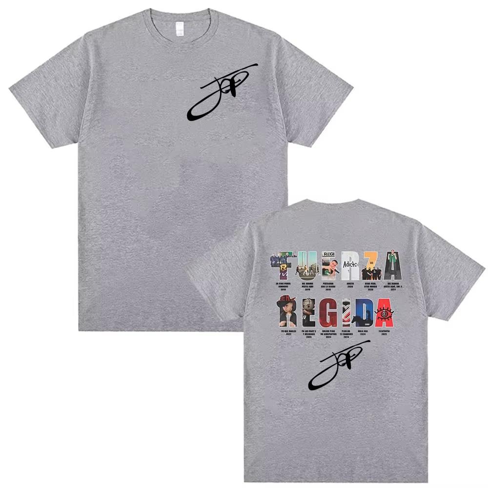 Rapper Fuerza Regida Album Tour Cover Tshirts Men Women Vintage Hip Hop T Shirts 2026 Cotton Casual Short Sleeve Tee Shirt