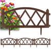 4X Płotek Ogrodowy Brązowy Border Palisada Obrzeże Trawnika Grządki 228 Cm
