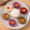 Detachable Dough Press Sunflower Pattern Round Mooncake Mold Hand Double Ended Plastic Pastry Easy Clean Baking Tool Embosser for Homemade