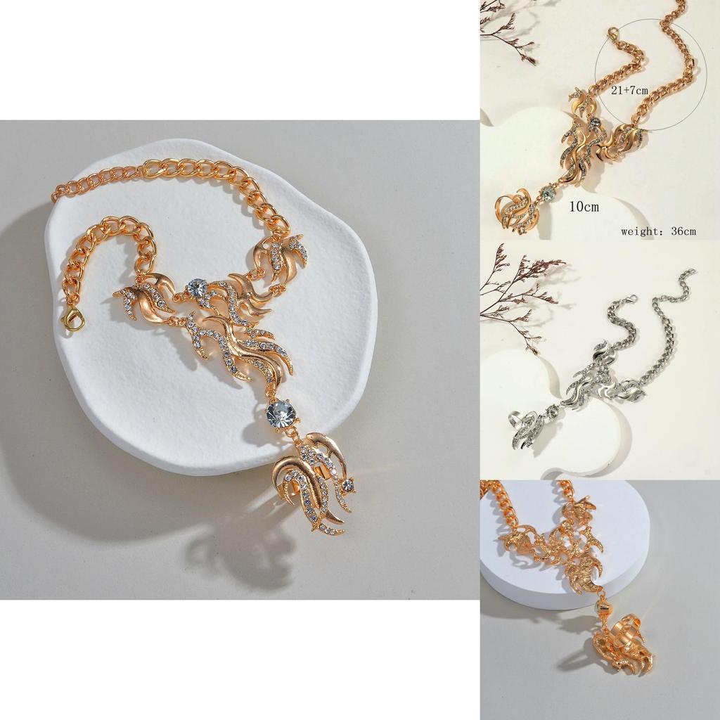 Stylish Alloy Water Diamond Geometric Hand Chain For Women Gift In Spring