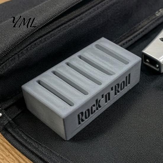 Rock Themed Desktop Decor 3D Printed Guitar Pick Holder, Multi Slot Storage Display Musician Desk Accessories Box, Organizer, Gift for Players & Music