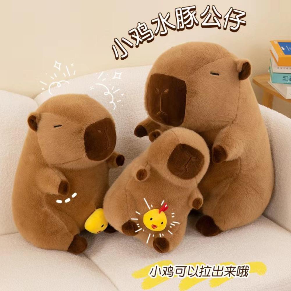 Cute Capybara Plush Toy Children's Pillow Toast Doll Kapibara Doll Birthday Gift