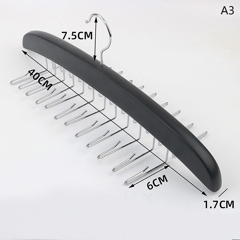 Вешалка для галстуков 24 крючка деревянный органайзер для галстуков вешалка для верхней одежды органайзер для ремней для шкафа с улучшенным вращением на 360 градусов ремни 1089₽