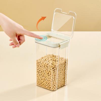 Contenitore Ermetico per Alimenti con Coperchio in Plastica Impilabile Trasparente Organizzatore per Dispensa da Cucina per Cereali Snack Farina Zucchero Caffè Spaghetti