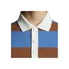 Moncler Ss22 Color Block Striped Logo Print Short Sleeve Polo Shirt Men polo shirts Blue H10918A00016899NN706