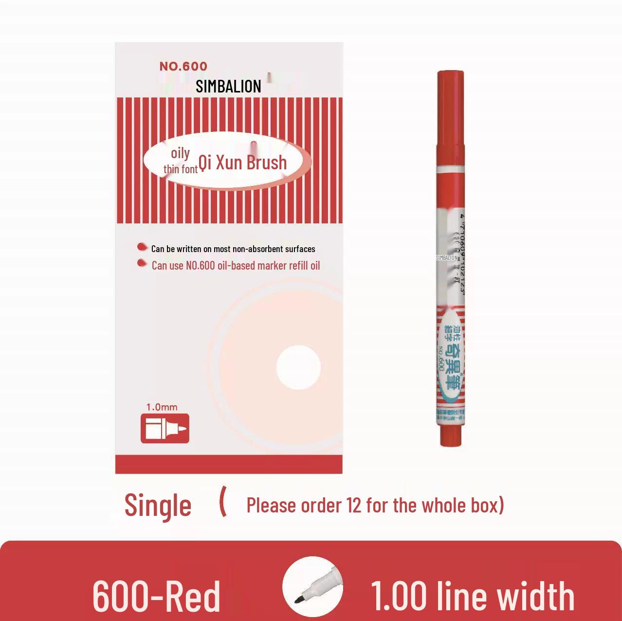 Lion 600 Strange Fine Tip Black Oil-Based Fade-Proof Waterproof Outline Marker Pen