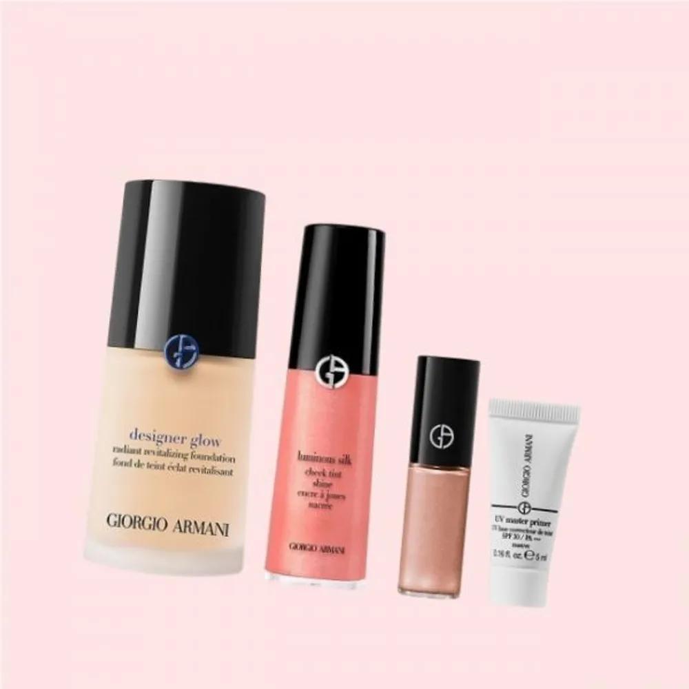 

Giorgio Armani Lounge NEW Designer Glow Foundation Luminous Silk Cheek Tint Set 4431105