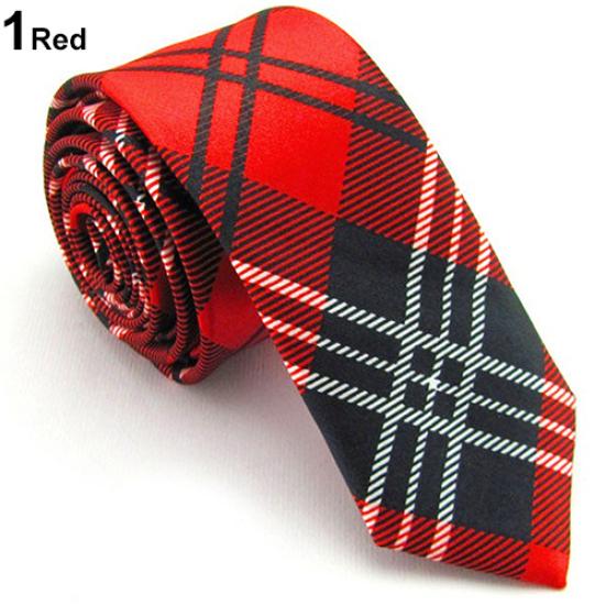 Casual Patterns Printed Smooth Necktie Gift Narrow Plaid Stripe Leopard Tie