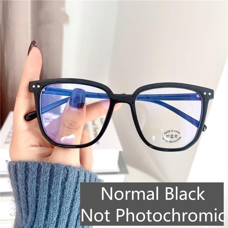 Trendy Luxury Pochromic Myopia Glasses Retro Color Changing Near Sight Eyewear for Men Women Square Smart Sunglasses Shades