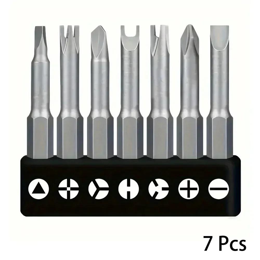 13/7/5Pcs Special-shaped Screwdriver Bit Set Y Shape Triangle Inner Cross Three Points Screw Driver Hex Magnetic Bit Tools