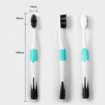 OEM Manufacture 5 Pack Soft Bristle Plastic Handle Charcoal Teeth Whitening Toothbrush for Home Use