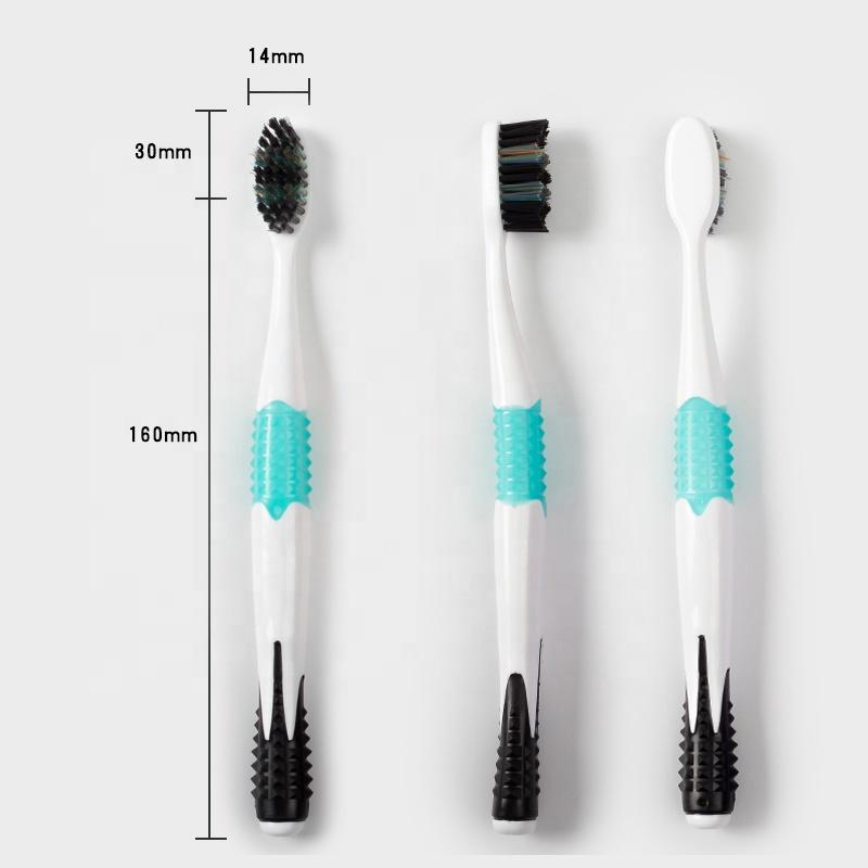OEM Manufacture 5 Pack Soft Bristle Plastic Handle Charcoal Teeth Whitening Toothbrush for Home Use