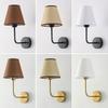 E27 American fabric wall lamp simple hotel room interior decor lighting living room corridor aisle bedroom bedside wall light