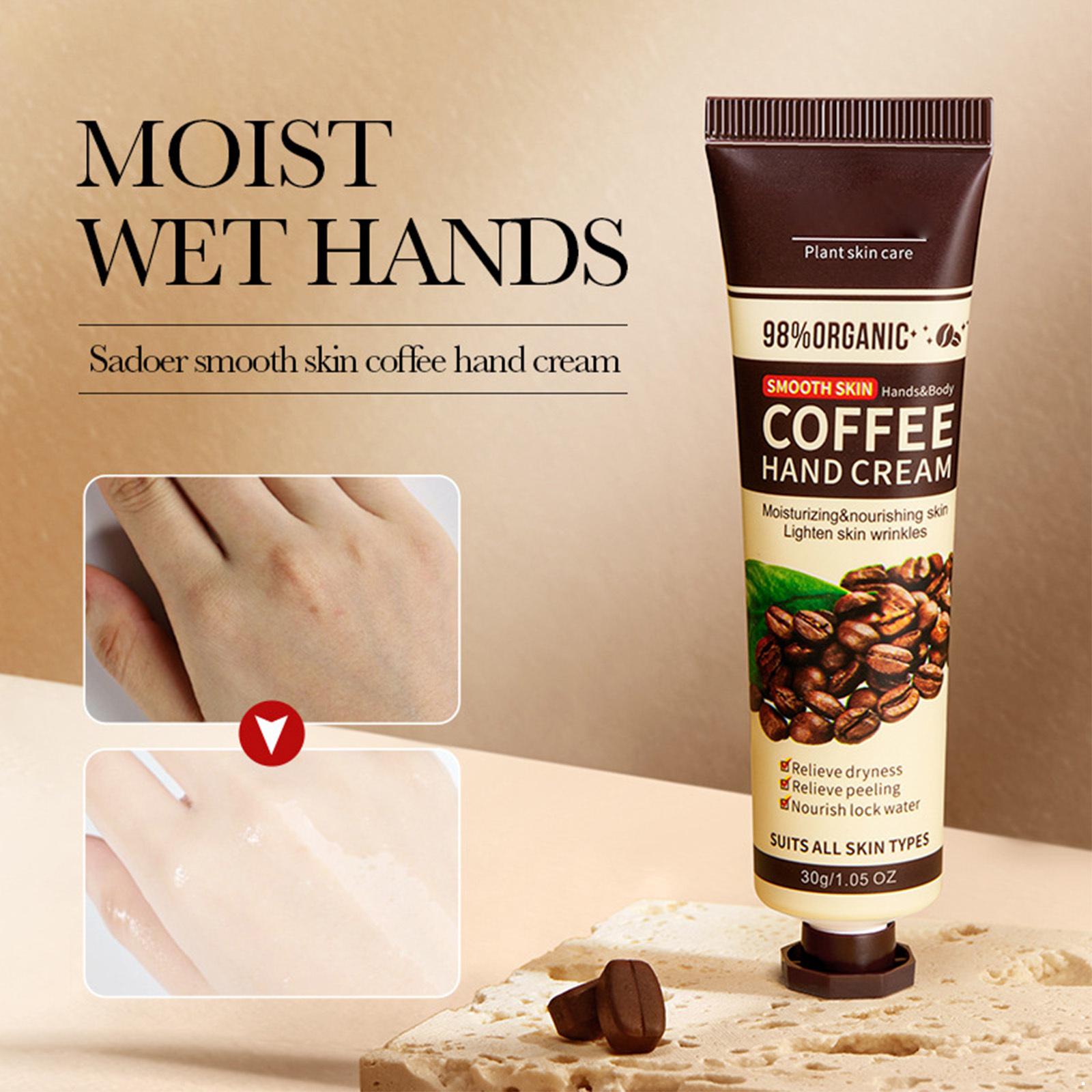 

Набір із 3 зволожуючих кремів для рук у дорожньому форматі, живильний догляд для сухої шкіри, для щоденного використання та зимові подарунки One Size кавовий