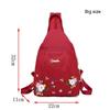 Fashion Oxford Backpack Multifunction Crossbody Bag Large Capacity Embroidery Chest Bag Waterproof Travel Bag Pack