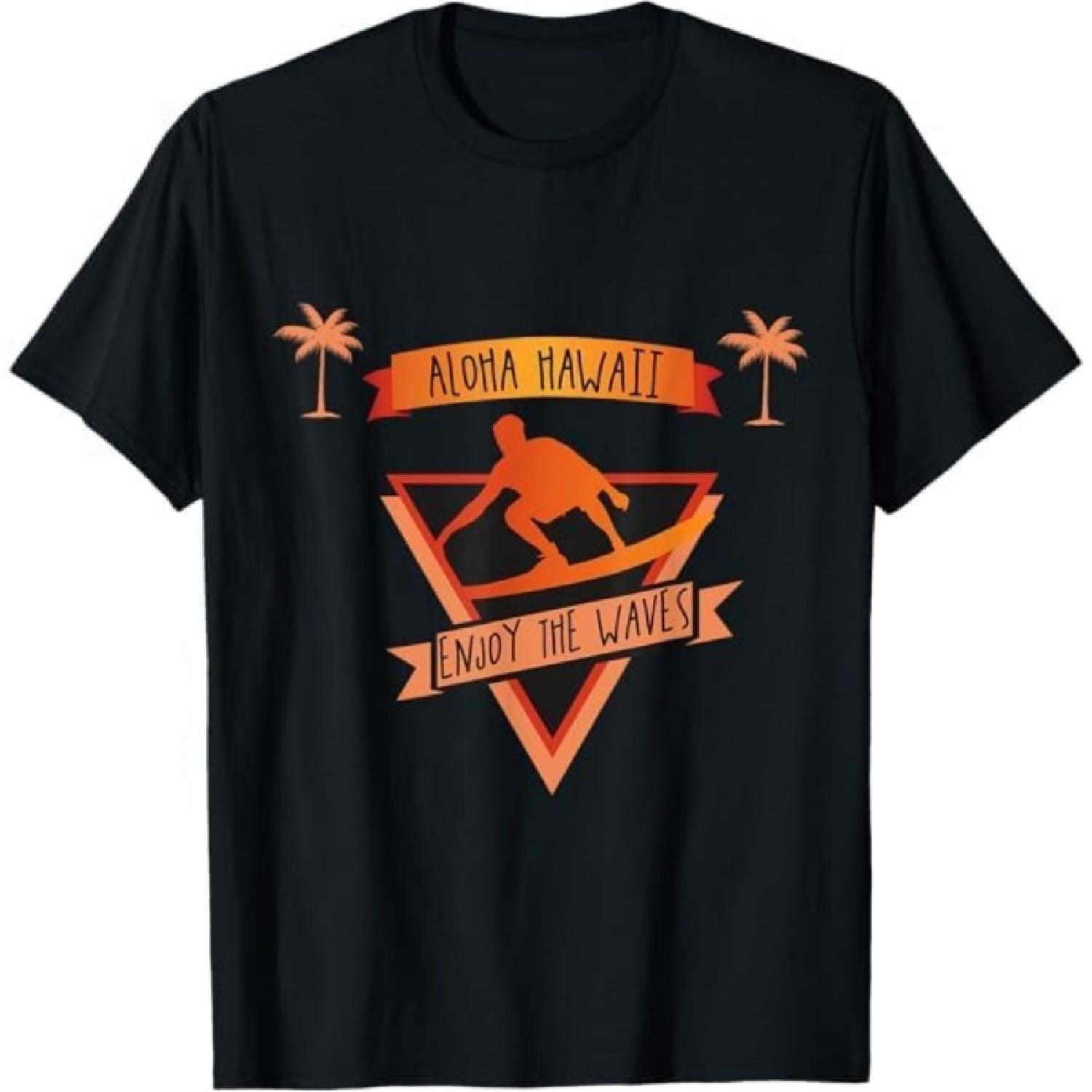 Aloha Hawaii Enjoy The Waves Surfboard Surf Surfing T-Shirt Thuy Mens Womens Tank Top Sweatshirt Hoodie Longsleeve 1656 Black XXXXXL разноцветный