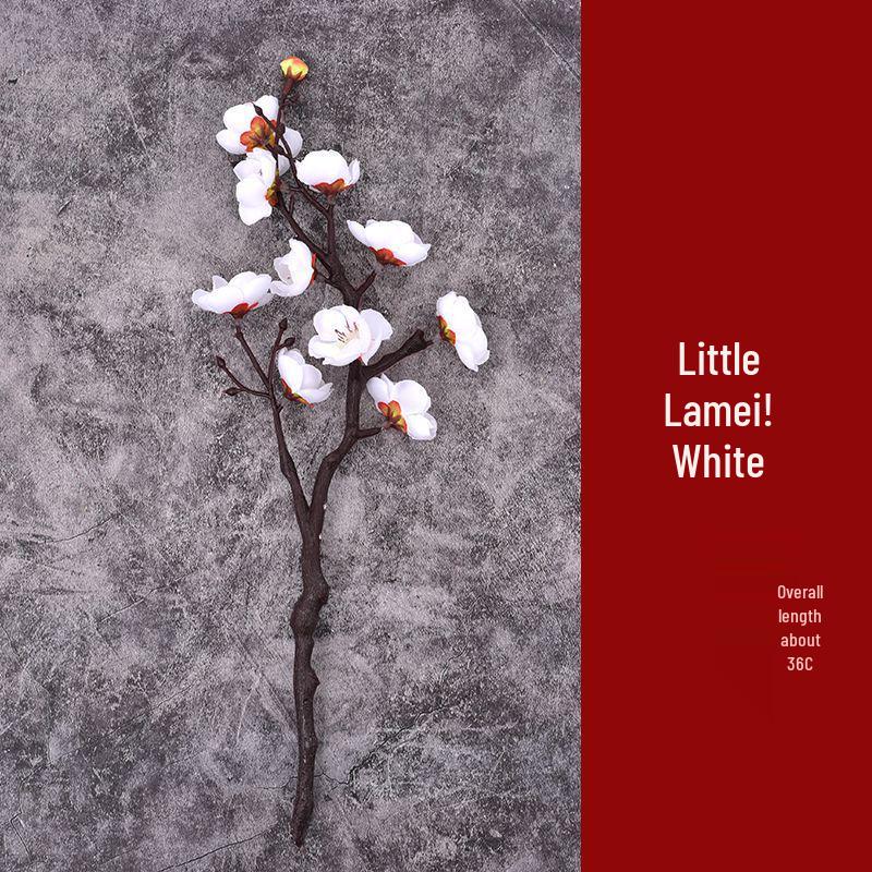 

Искусственная композиция из цветов сливы и персика - Комнатное бонсай-украшение для декора гостиной