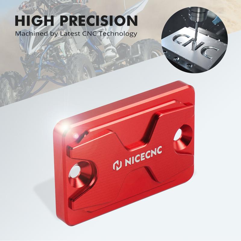 NiceCNC Front Brake Reservoir Fluid Cover Cap For Yamaha Raptor 700 2013-2024 250 125 YFZ450R GRIZZLY 700 550 For Honda TRX450R