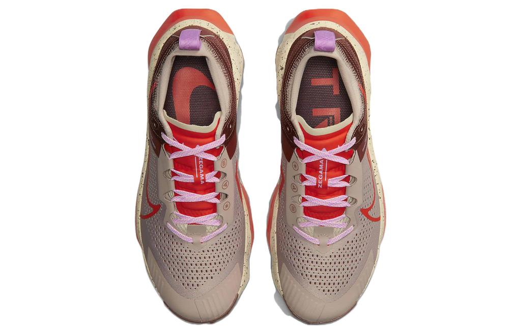 Nike ZoomX Zegama Trail Diffused Taupe Dark Pony Sanddrift Picante Red DH0623-200