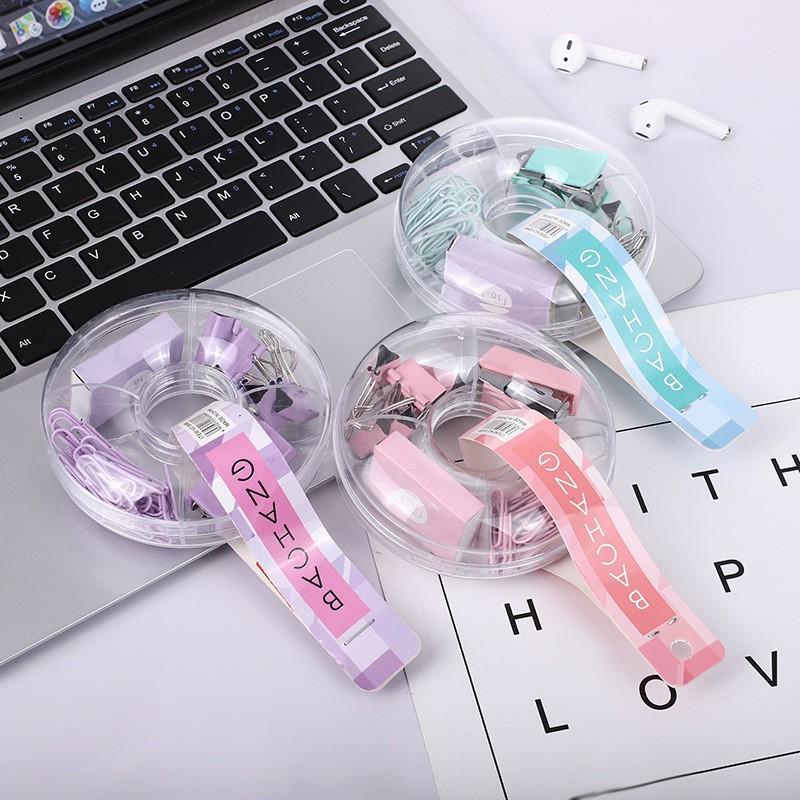 Individuell gestaltetes Reißnagel- & Donut-Set in Macaron-Farben - Multifunktionale Büroklammern & Magnetischer Schlüsselanhänger