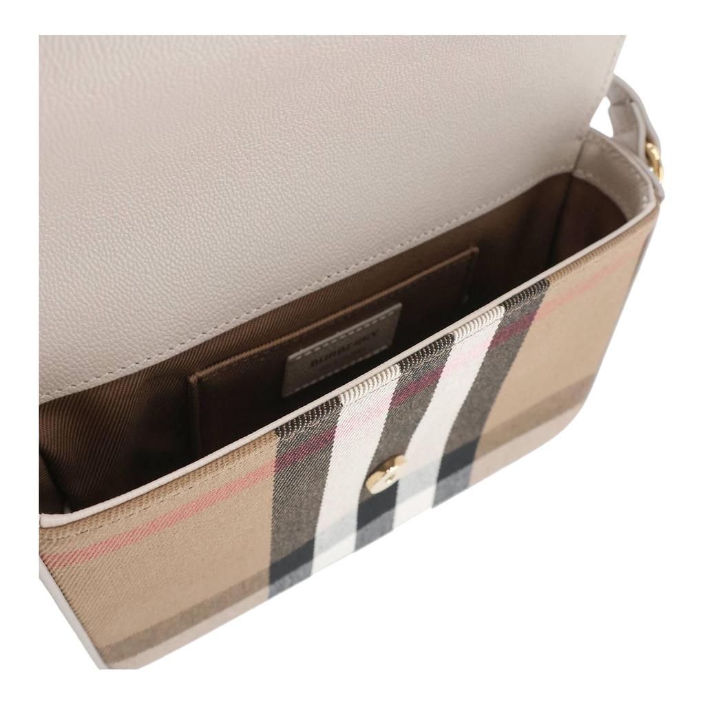 Burberry Letter Logo Adjustable Shoulder Strap Calfskin Shoulder Bag Women shoulder bag Beige 81053761