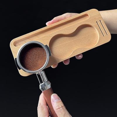 Pěchovací podložka Natural Espresso Pěchovací stanice Držák na pěchování kávy Dřevěný úložný tác Příslušenství na espresso Nádobí pro baristy
