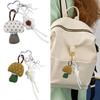 Heart Keyring Creative Car Key Chain Hanging Ornament Cartoon Mushroom Keychain Pendant Bag Charm Flowers Keychain