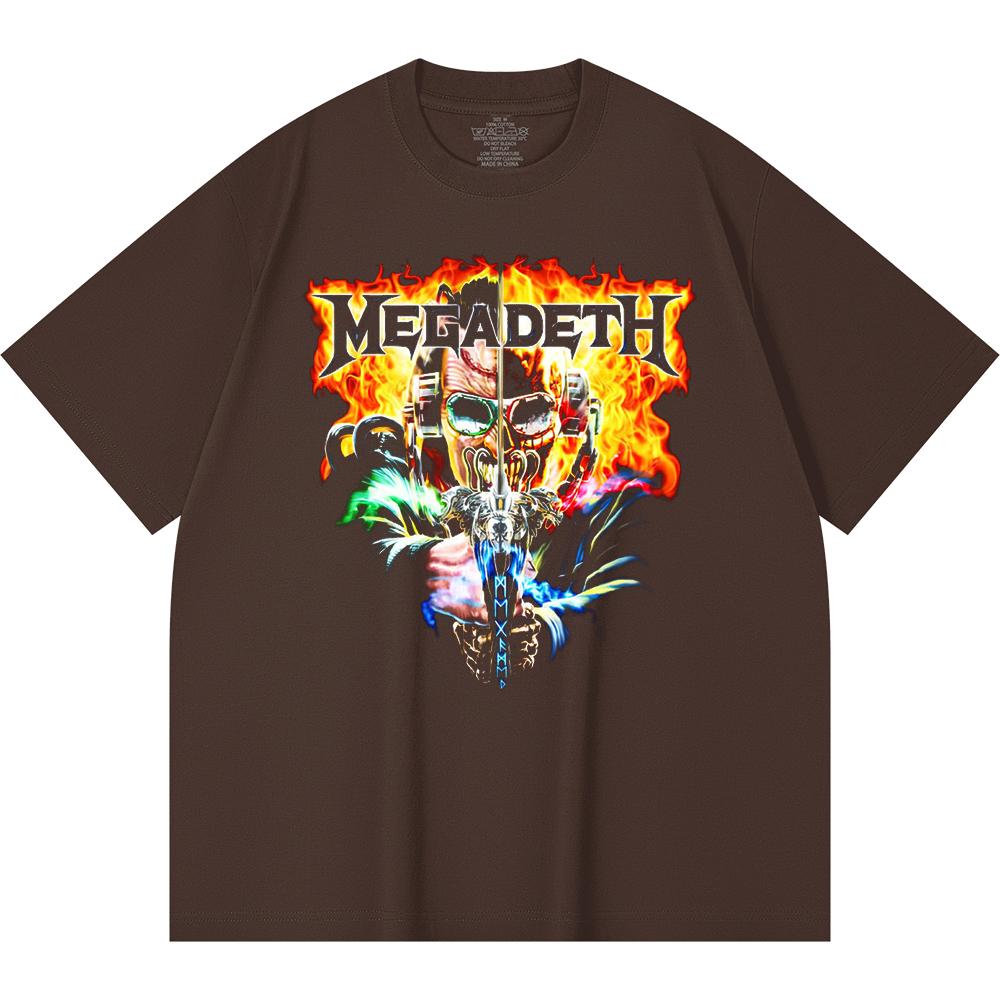 Tricou Heavy Metal 230 Gsm 100% Bumbac Imprimeu Trupă Rock Muzică Populară Tricou Unisex din Bumbac Gros