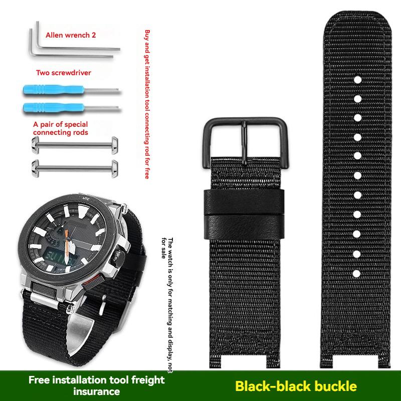 For Casio PROTREK series PRX-8000T/PRX-8001YT modified sports outdoor nylon canvas watch strap men's accessories