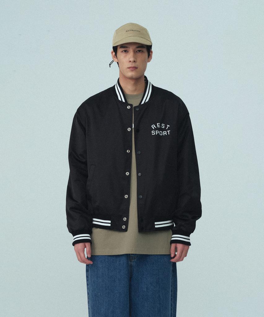 Rest&Recreation Rs Nylon Bomber Jacket - Black
