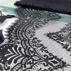 3m x 34cm Black French Chantilly Lace, Non-stretch Eyelash Lace Fabric for Sewing, Bra, Underwear, Lingerie, Dress, Garment, Crafting