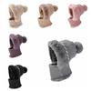 Plush 2in1 Scarf Hat Thicken Warm Balaclavas Hat Simple Winter Cap Mask Set  Female Male